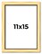 11x15 Simple Gold Picture Frame - UV Acrylic, Foam Board Backing, Hanging Hardware